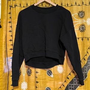 Mate the label fleece crop sweatshirt